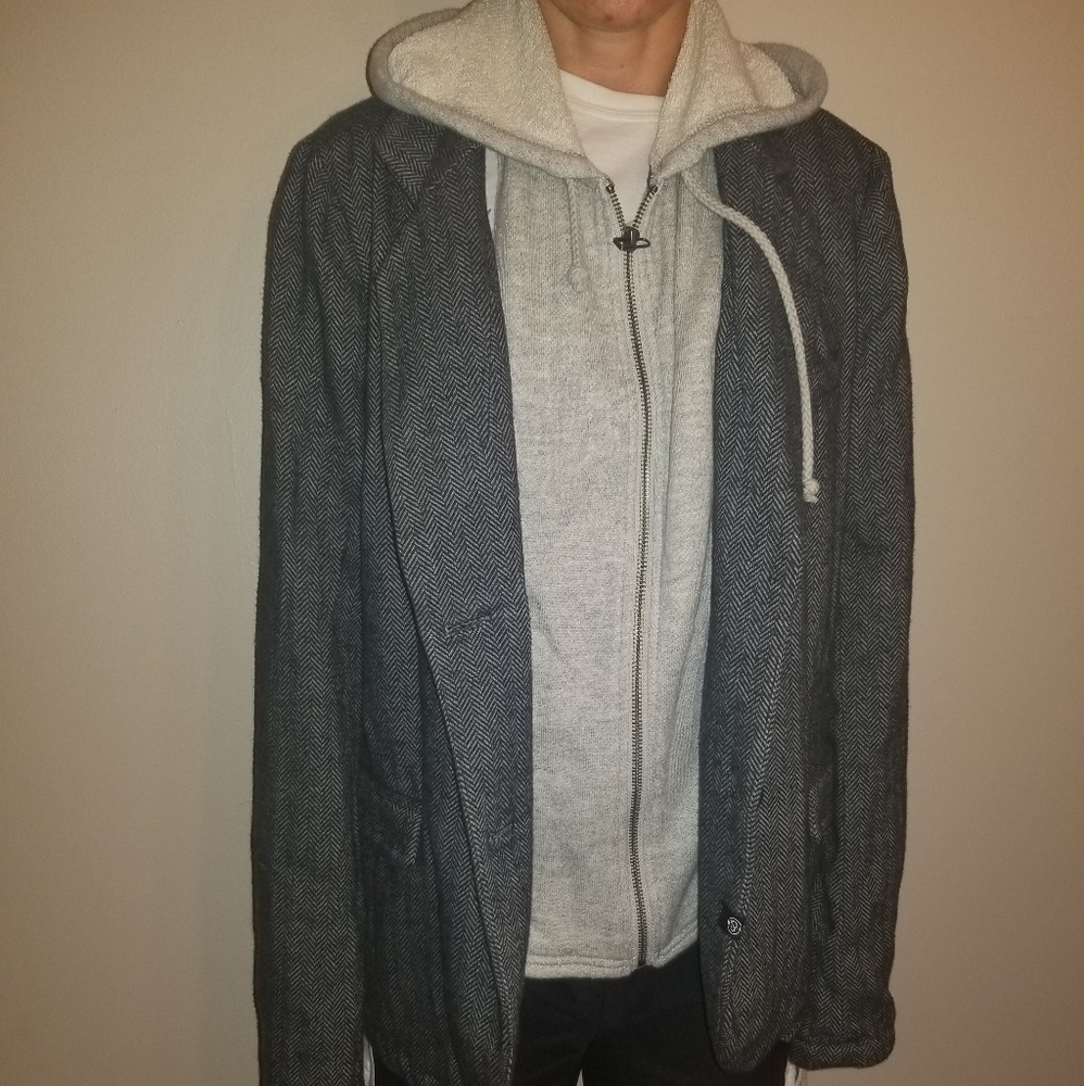 Blazer with hoody insert